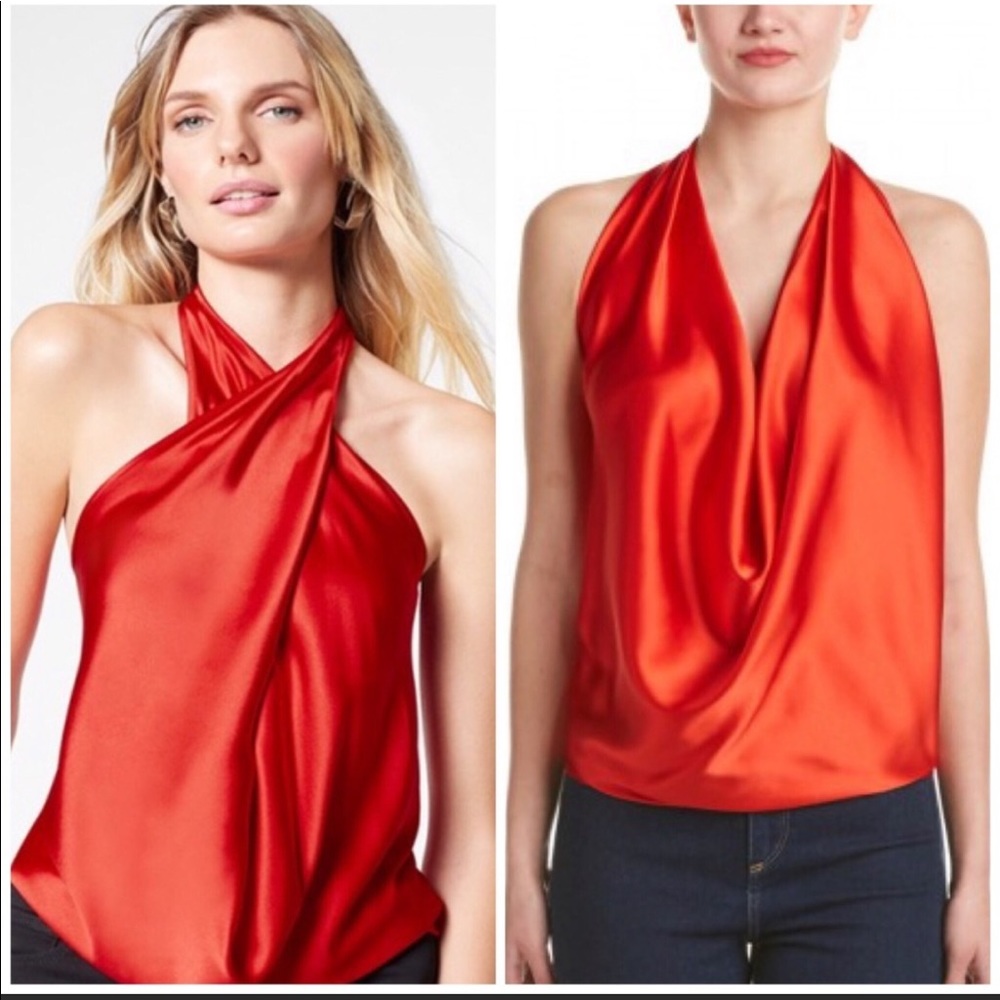 Rama Brook Harriet Halter Tank- Red